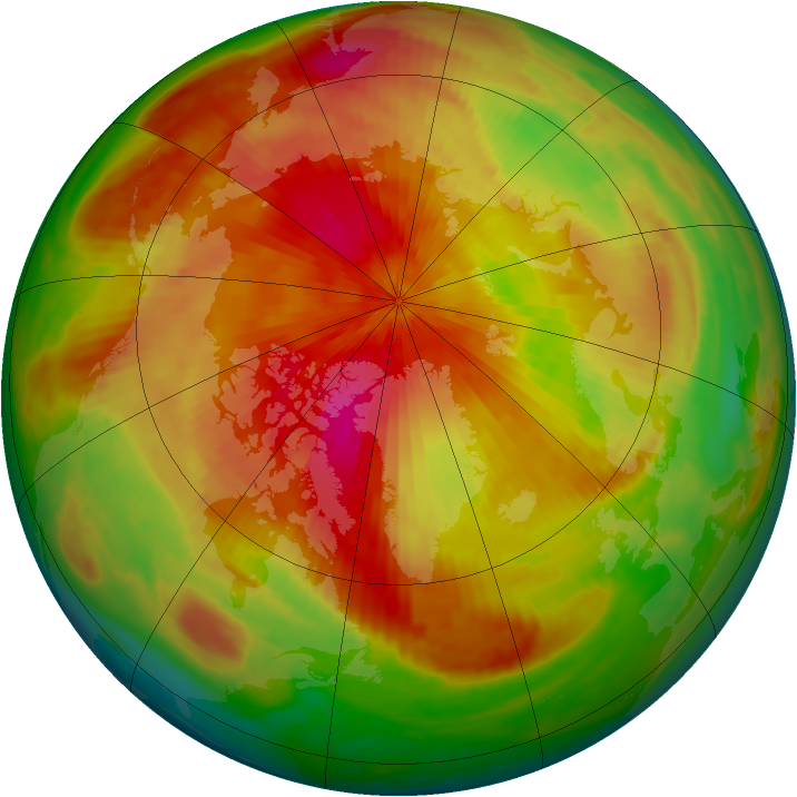 Arctic ozone map for 02 April 1998